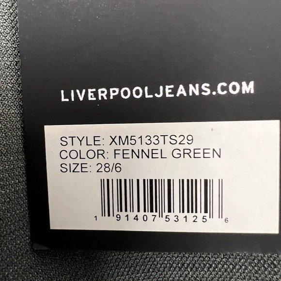 Liverpool Crop Pants Green Belted Slash Pockets Faux Back Pockets Womens 28/6 - Picture 4 of 14